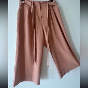 ASOS High rise Tie waist Side Wide leg Fitted Pants Size US 7